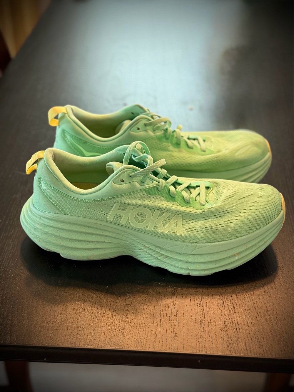 Hoka Bondi 8 Green Running Shoe
